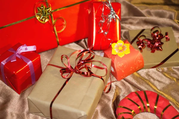 Present boxes photozone — Stock Photo, Image