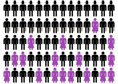 unequality in black, purple and white 0 clipart