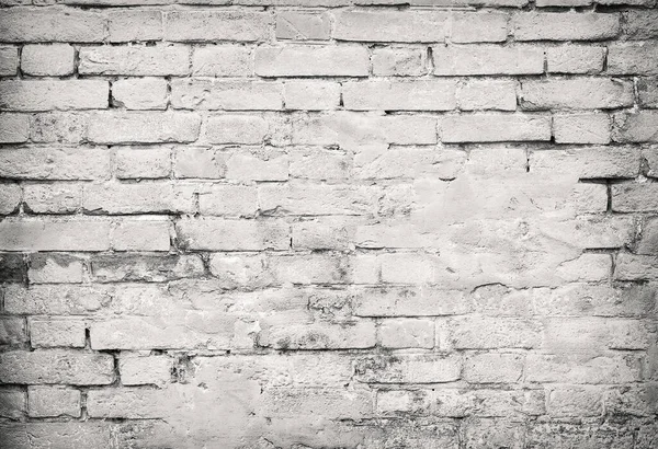 Eski Grunge Beyaz Tuğla Duvar — Stok fotoğraf