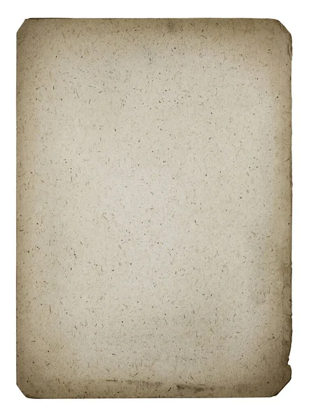 Vecchio Foglio Carta Isolato Sfondo Bianco — Foto Stock