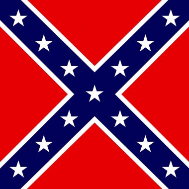 Amerika, yüksek çözünürlüklü 6000x6000px kare varyasyon tarihsel bayrağı Konfedere Devletleri Ulusal bayrağı