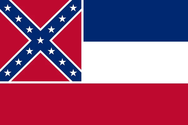 Vlag Van Mississippi Staat — Stockfoto