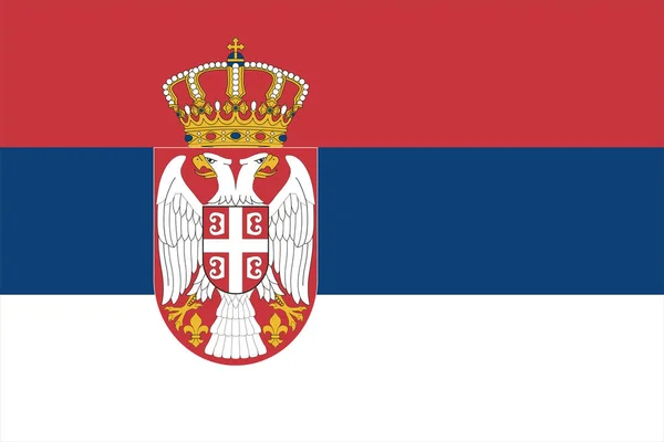 Σημαία Της Δημοκρατίας Της Σερβίας Υψηλή Ανάλυση 6000X9000Px — Φωτογραφία Αρχείου