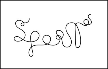 Sürekli Tek Satır, Yazı Sporu, Vektör