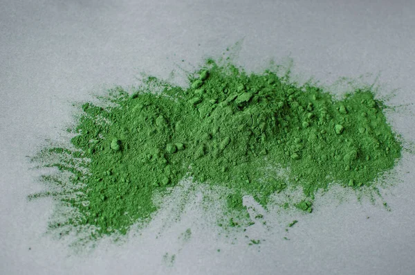 Spirulina Algenpulver Ansicht Von Oben — Stockfoto