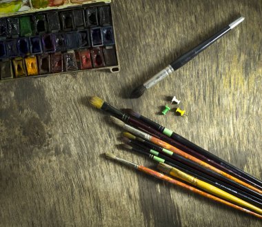 Set of art brushes