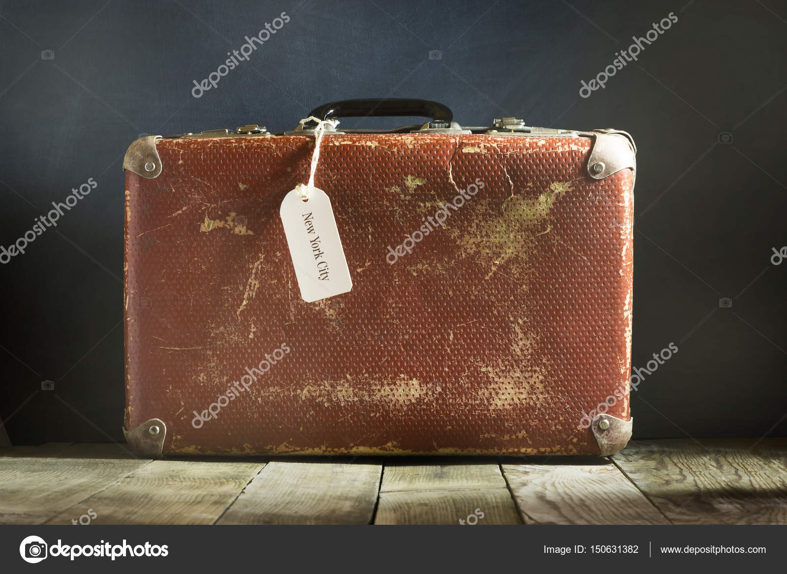 old wooden suitcase