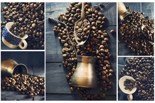 Collage of coffee. — Stock Photo, Image
