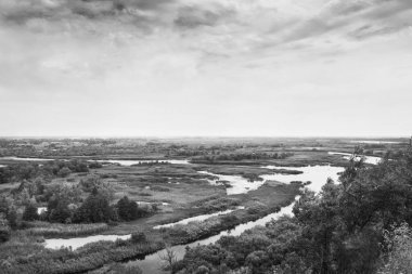 Dağ güzel manzara nehir. Seyahat eder. Tourism.Bw.
