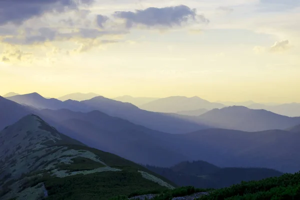 Bonita vista de las montañas. Viaja. Turismo. Ucrania. Cárpatos . —  Fotos de Stock