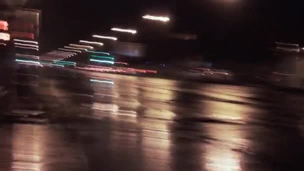 Tourbillons colorés du lampadaire de la ville. Speceffects fond sfx. Hyperlapsus 