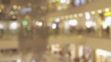 Kalabalık insanlar alışveriş merkezi Hyperlapse bulanık video