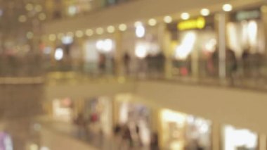 Kalabalık insanlar alışveriş merkezi Hyperlapse bulanık video