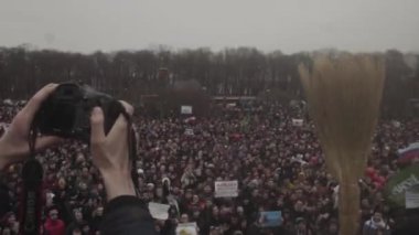 Saint-Petersburg, Rusya, 26 Nisan 2017. Putin protesto anti Rus.
