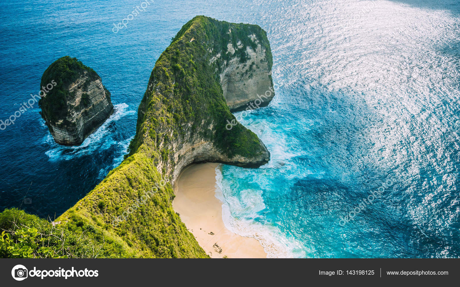 Manta Bay oder Kelingking Beach auf der Insel Nusa Penida, Bali