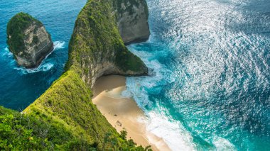 Manta Körfezi veya Kelingking Sahili Nusa Penida Adası, Bali, Endonezya