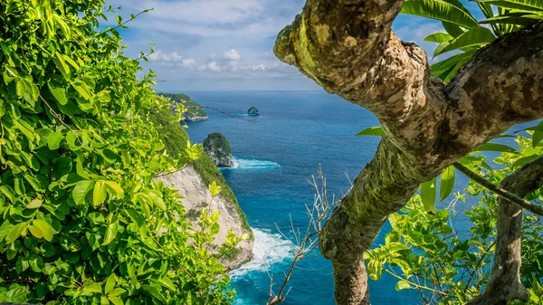 Falaise de Paluang sur l'île de Nusa Penida, Bali, Indonésie — Photo