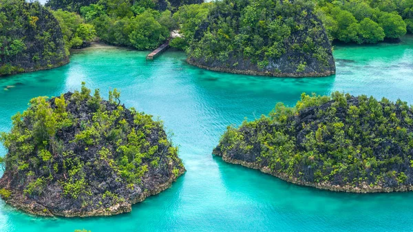 Close up van sommige rots eiland in Raja Ampat, Painemo, West-Papoea, Indonesië — Stockfoto