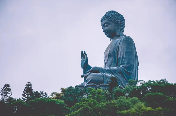 Obří Buddha v Hong Kongu, Lantau Island — Stock fotografie