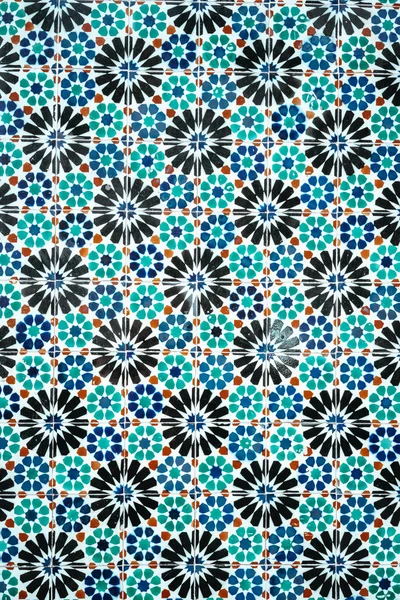 Traditionelle ornamentale portugiesische dekorative blaue Fliesen Azulejos — Stockfoto