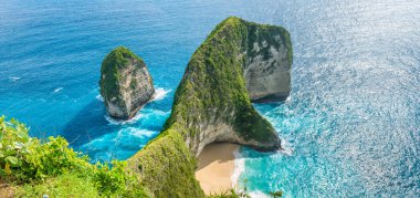 Karang Dawa, Manta Bay veya Nusa Penida Adası'ndaki Kelingking Plajı, Bali, Endonezya