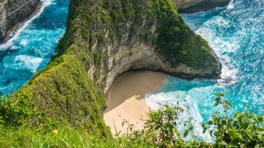Manta Körfezi veya Kelingking Sahili Nusa Penida Adası, Bali, Endonezya