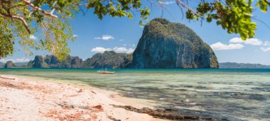 Filipinler 'deki destansı tropik Palawan adasında güzel egzotik tatil