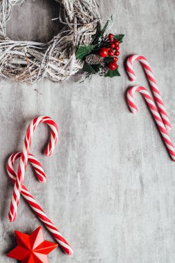 Noel arkaplanı, tebrik kartı. Dekorasyon