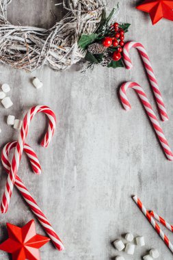 Noel arkaplanı, tebrik kartı. Dekorasyon