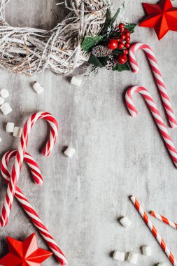 Noel arkaplanı, tebrik kartı. Dekorasyon