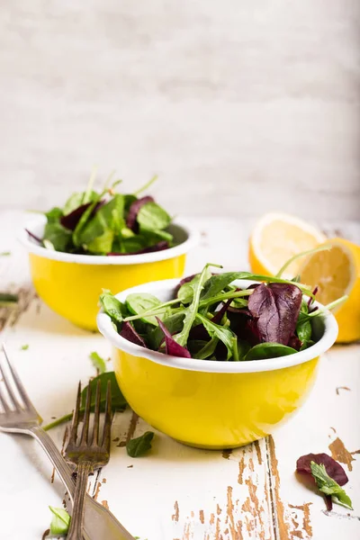 Salada verde fresca com ervas — Fotografia de Stock