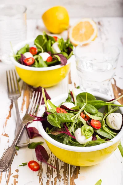 Salada verde fresca com ervas — Fotografia de Stock