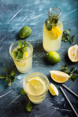 Taze yaz limonata. Ev yapımı