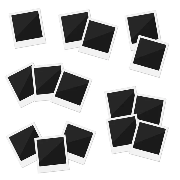 6 groepen van lege retro frames op een witte achtergrond. — Stockvector