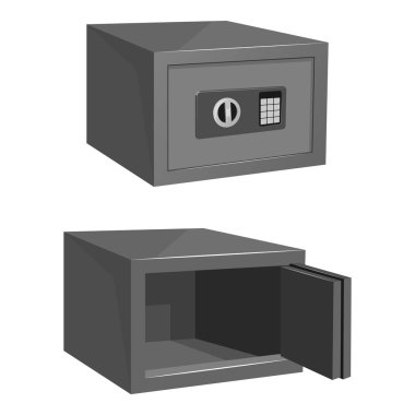 İki güvenli, boş ve kapalı, beyaz arka plan üzerinde izole. 