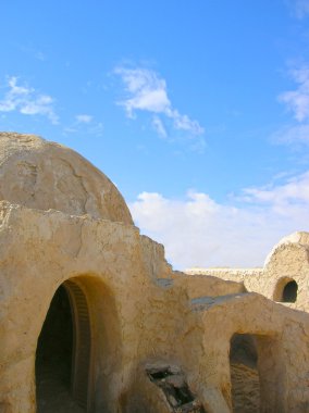 Sahara, Tunus - 03 Ocak 2008: Star Wars film çekim için terk edilmiş setleri