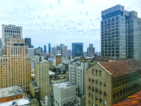 San Francisco Cityscape Downtown Gökdelenler Bir Mesafe Ile San Francisco — Stok fotoğraf