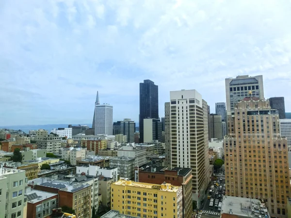 San Francisco Cityscape Med Skyskrapor Centrum Avstånd San Francisco Kalifornien — Stockfoto