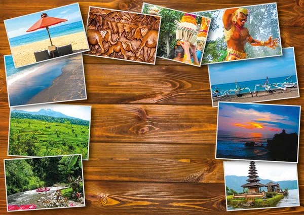 De collage op het thema van Bali, Indonesië — Stockfoto