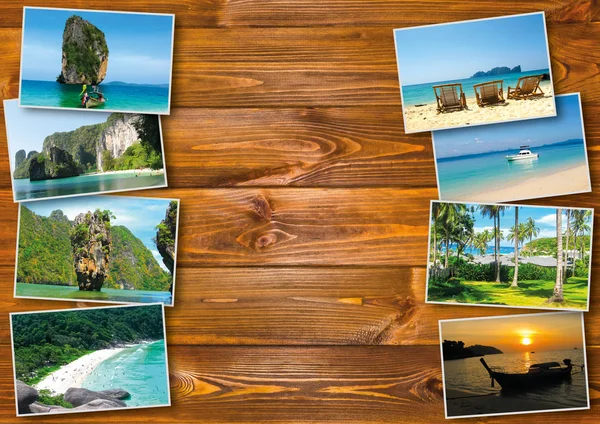 Thai Travel Tourism Concept Collage Thailand Images — Stock Photo, Image