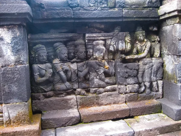 Фрагмент храма Боробудур, Центральная Ява в Индонезии — стоковое фото