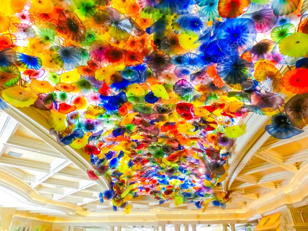 Las Vegas Usa May 05 2016 The Hand Blown Glass Flower