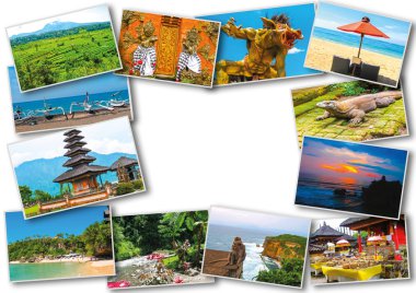 Bali Adası manzarasına sahip görüntülerden ayarla