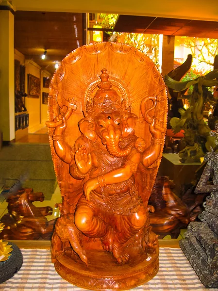 Ubud Indonesia December 2012 Carved Wooden Animal Statues Souvenir Shop — Stock Photo, Image