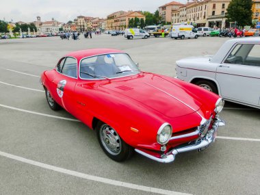 Padua, İtalya - 19 Eylül 2014: Antika Araba Fuarı