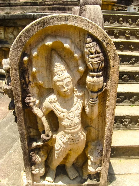 Sculptuur Polonnaruwa Tempel Middeleeuwse Hoofdstad Van Ceylon Sri Lanka Azië — Stockfoto