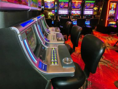 Las Vegas, Amerika Birleşik Devletleri - 07 Mayıs 2016: Fremont Casino Slot makineleri