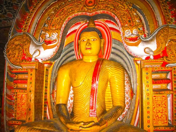 Dambulla Sri Lanka Aprile 2009 Scultura Buddha Nel Tempio Delle — Foto Stock