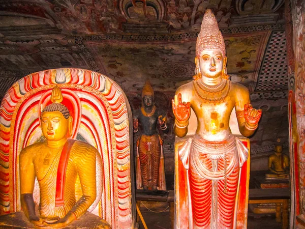 Dambulla Sri Lanka Aprile 2009 Sculture Buddha Nel Tempio Delle — Foto Stock