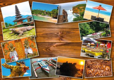 Bali Adası manzarasına sahip görüntülerden ayarla